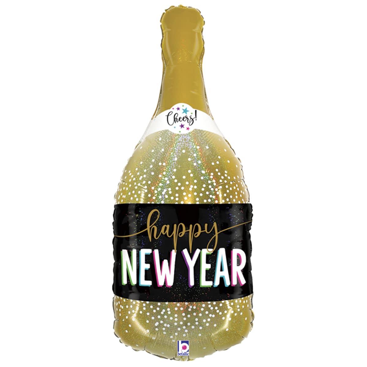 Grabo ФІГУРА Шампанське новорічне Happy New Year — куля фольгована новорічна. В УП