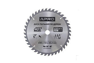 Диск пиляльний Apro — 230 x 22,2 мм x 40T