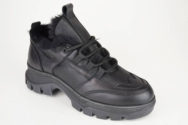 Кросівки жіночі зимові Rispetto 5205214 38 Чорні шкіра 36, фото 1