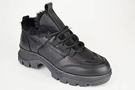 Кросівки жіночі зимові Rispetto 5205214 38 Чорні шкіра 36