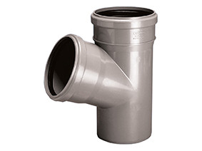 Трійник ВТ/ПВХ нерівнопрохідний внутр, каналізації 75x50/67° (3060421815), фото 1