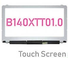 Матрица для ноутбука 14.0 Led Slim 1366x768 40pin вертикальные ушки + тачскрин B140XTT01.0 б/у