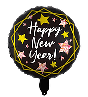 Фольгована куля "Happy New Year" (Новий Рік) зірки (Китай)