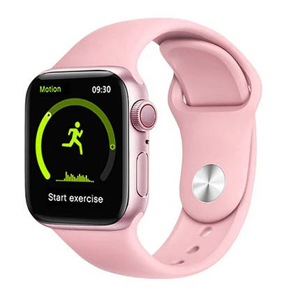 Розумний смарт годинник Smart Watch HW22 PLUS трекер з мікрофоном, тонометром, температурою Рожевий 44mm, фото 1