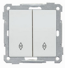 Вимикач 2-кл. прохідний білий Daria