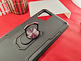 Ударостійкий чохол SG Ring для Samsung A12 чорний, протиударний чохол на Самсунг А12 з кільцем і магнітом, фото 7