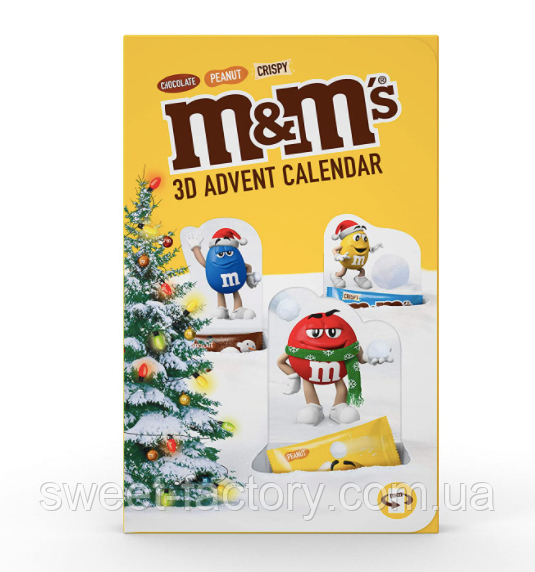 Адвент Календар M&ms Advent Calendar 3D3d 346 g