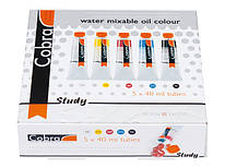 Набір масляних фарб водорозчинних Cobra Study 5 кольорів по 40 мл Royal Talens, 25820505