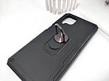 Протиударний чохол для Samsung Galaxy A12 SG Ring чорний, Ударостійкий чохол Самсунг А12 з кільцем магнітом, фото 5