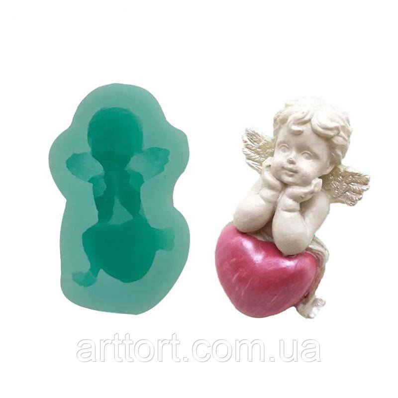 Силіконовий молд Янголятко з сердечком 2