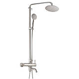 Душова система неіржавкої сталі зі змішувачем верхнім душем HAIBA JEX-009-J (HB2792), фото 3