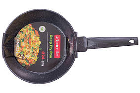 Сковорода антипригарна Kamille 240 мм Black Marble глибока (4134), фото 4