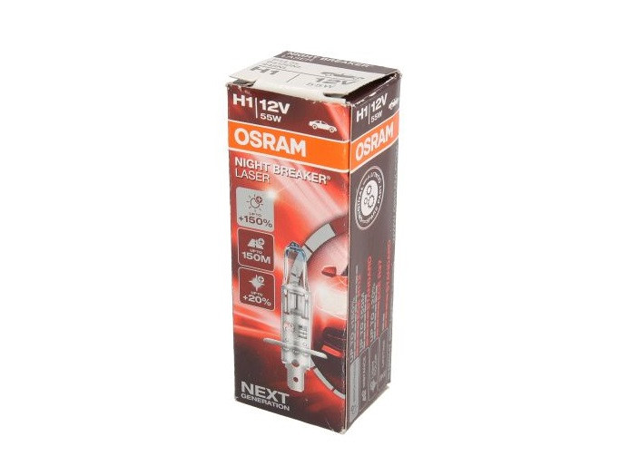 Галогенова лампа Osram H1 Night Breaker Laser 12v/55w