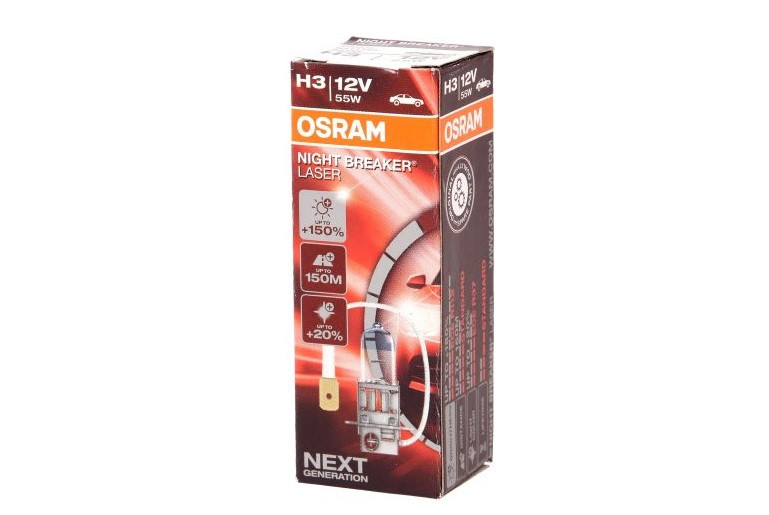 Галогенова лампа Osram H3 Night Breaker Laser 12v/55w