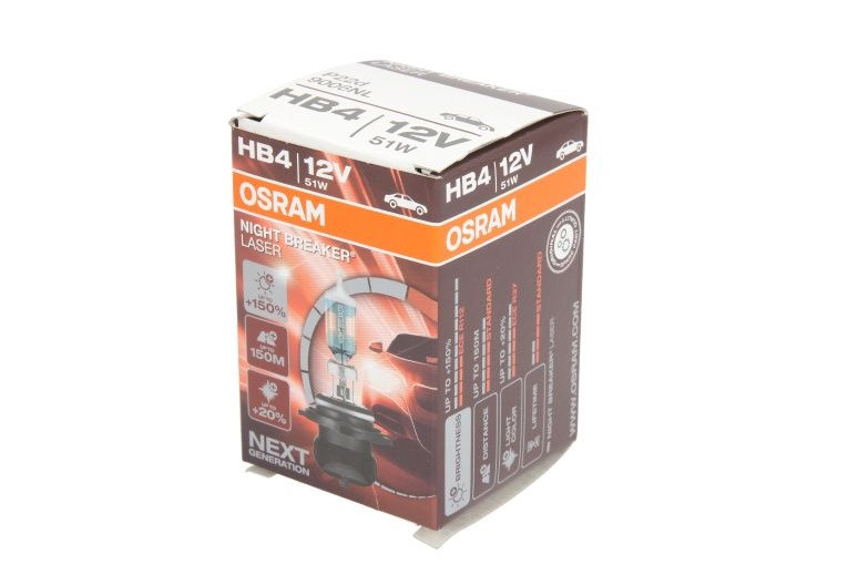 Галогенова лампа Osram HB4 Night Breaker Laser 12v/51w