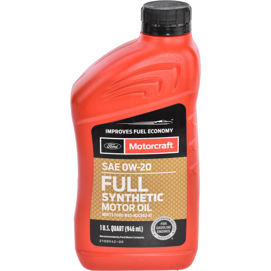Масло MOTORCRAFT 0W-20 FULL SYNTHETIC, SP/GF-6 кан. 0.946 л. XO0W20-QFS