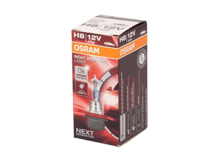 Галогенова лампа Osram H8 Night Breaker Laser 12v/35w