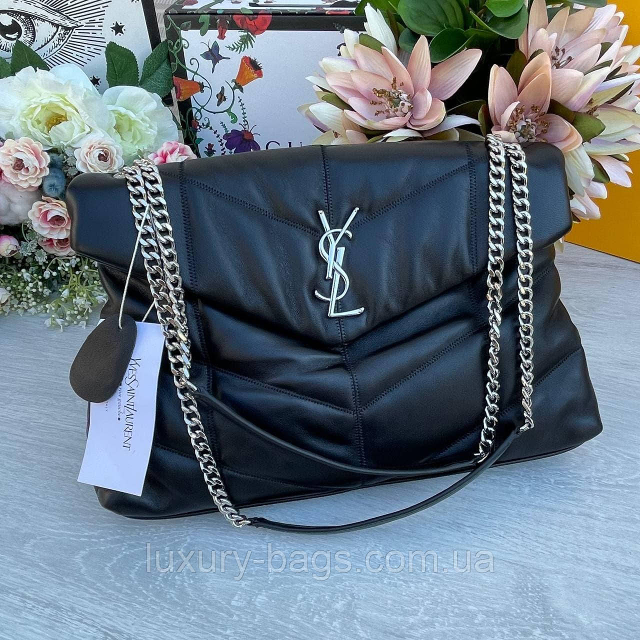 Шкіряна модна жіноча сумка Yves Saint Laurent