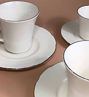 Чайный набор на 2 персоны (4 предмета) Kutahya Porselen Bone Oly Silver
