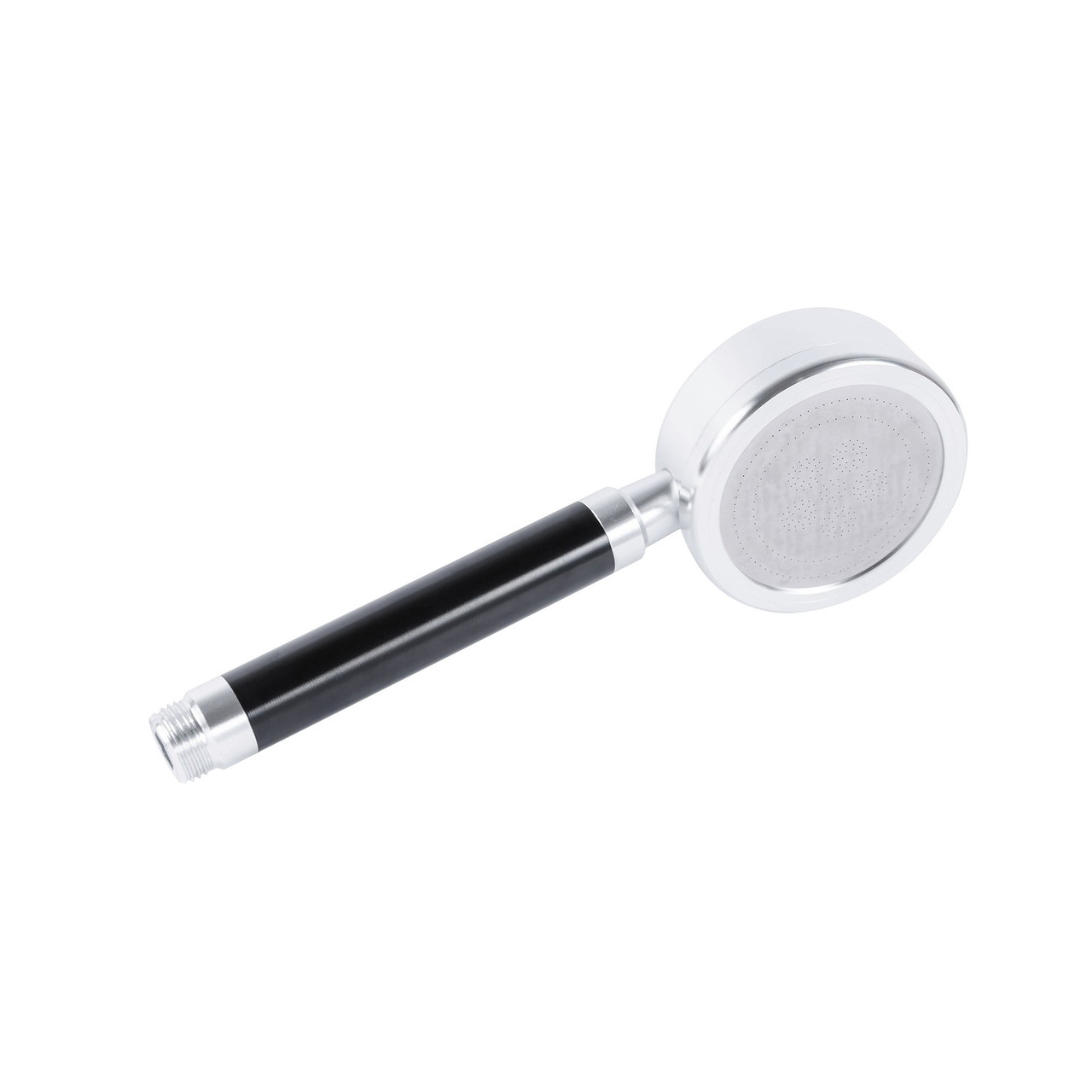 Лійка душу алюміній розбірна з фільтром, колір ручки чорний