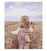 Набор для росписи SY6119 "Девушка в поле", размером 40х50 см