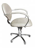 Эльзас парикмахерское кресло на гидравлике с подлокотниками накладками хромированное основание