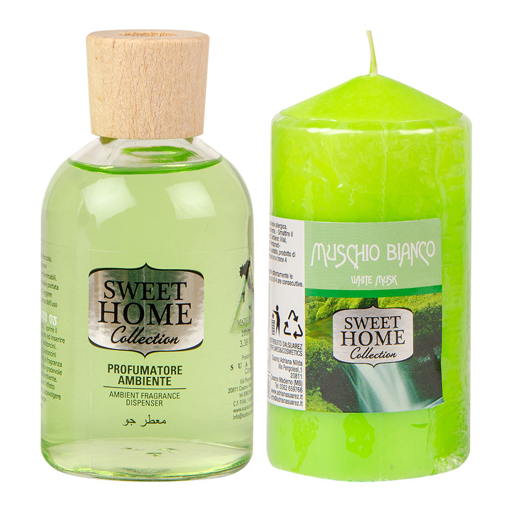 Набор подарочный Sweet Home ароматизатор для дома WHITE MUSK 100 мл + свеча 135 г - фото 3 - id-p1529275356