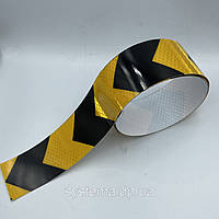 3M Світловідбивна стрічка для маркування 50 мм х 1,22 м, жовто-чорна широка стрілка