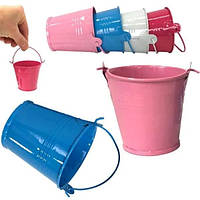 Відерце кольорове декоративне середнє набір 12 шт.