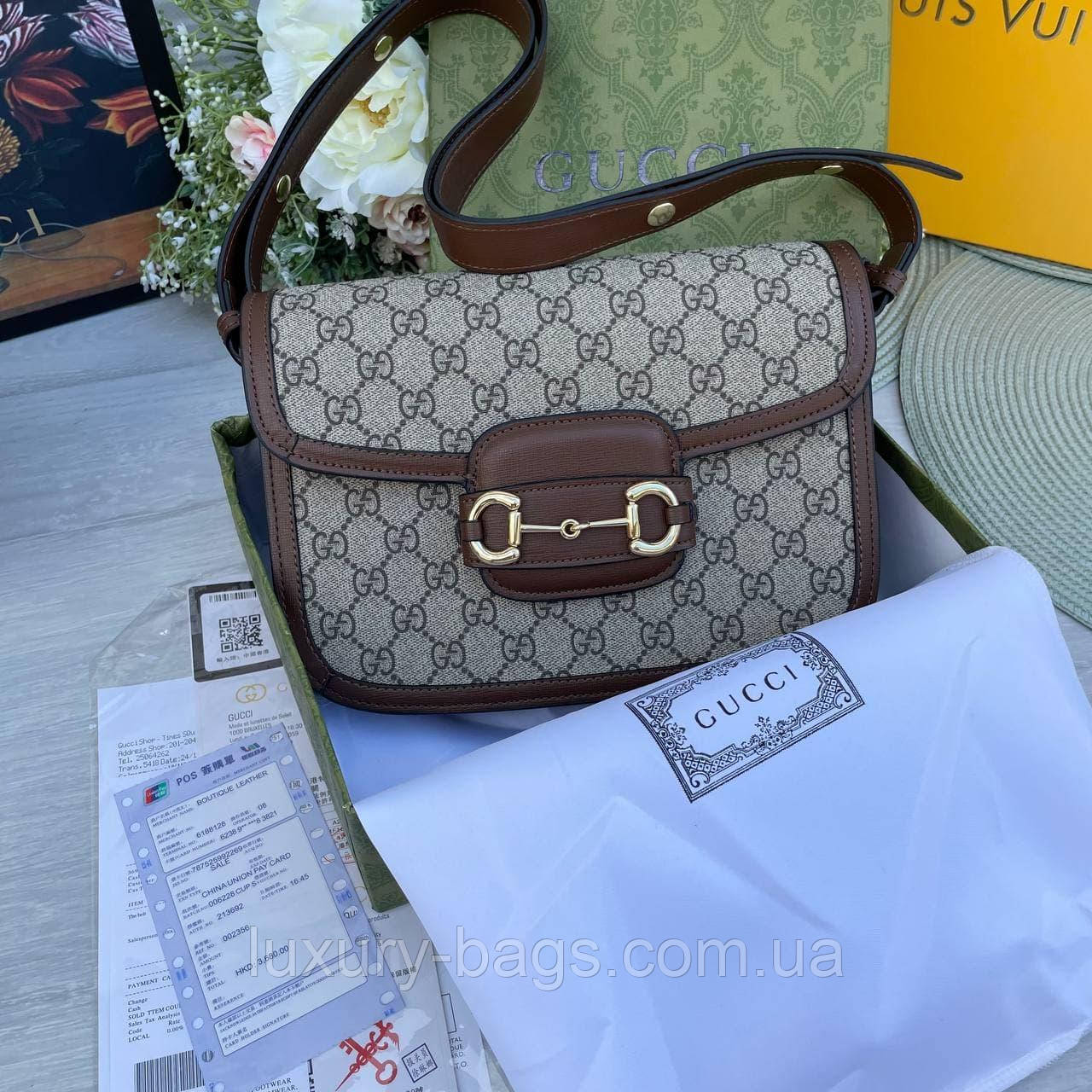 Жіноча сумка модна модель Gucci 1955 Horsebit