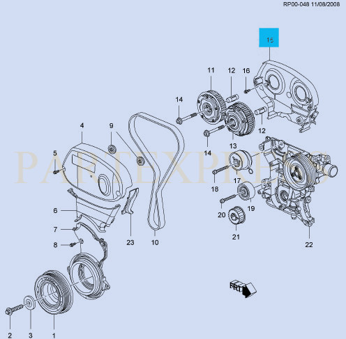 Защита ремня ГРМ GM 55354247 A16XER A18XER Z16XER Z18XER A18XEL OPEL Astra-H/J & CHEVROLET Cruze - фото 9 - id-p60888847