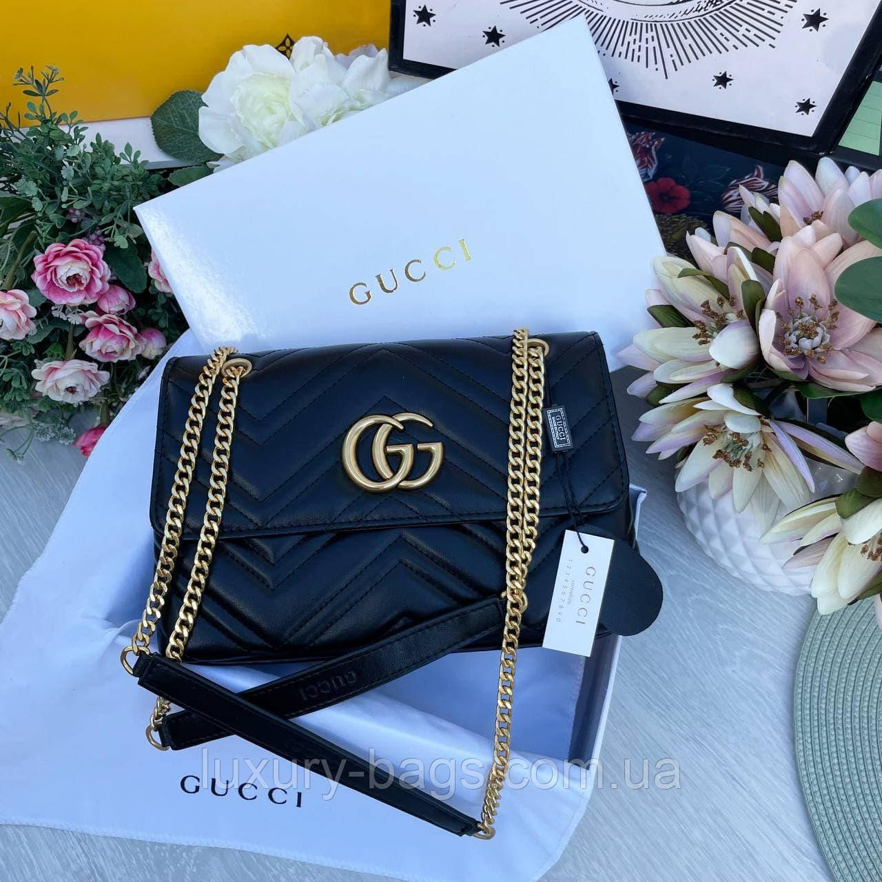 Стильна невелика шкіряна сумка Gucci