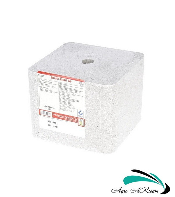 Сіль-лизунець вітамінно - мінеральна добавка для ВРХ, Multi-Lisal Se, 10 кг (Польща)