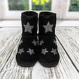 Уггі дитячі для дівчинки чорні натуральна замша 1600-2, фото 2