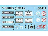 Пластикова модель 1/35 ICM 35411 німецький вантажний автомобіль Ford V3000S, фото 2
