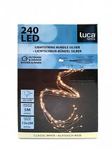 Гірлянда "Оберемок струн", "Luca Lighting", 2 м, срібна струна, колір теплий білий, фото 6