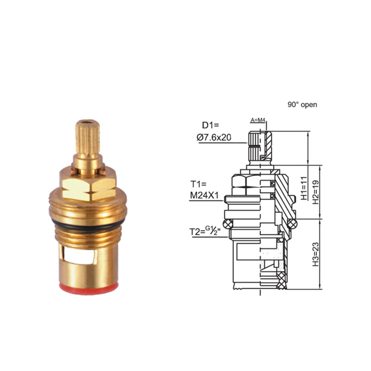 Купить Кран-букса 1/2 керамика, 20 шлицов, ANGO PREMIUM, цена 115 ...