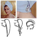 Тюрбан для сушіння довгого волосся з мікроволокна (Smart, Швеція), фото 2