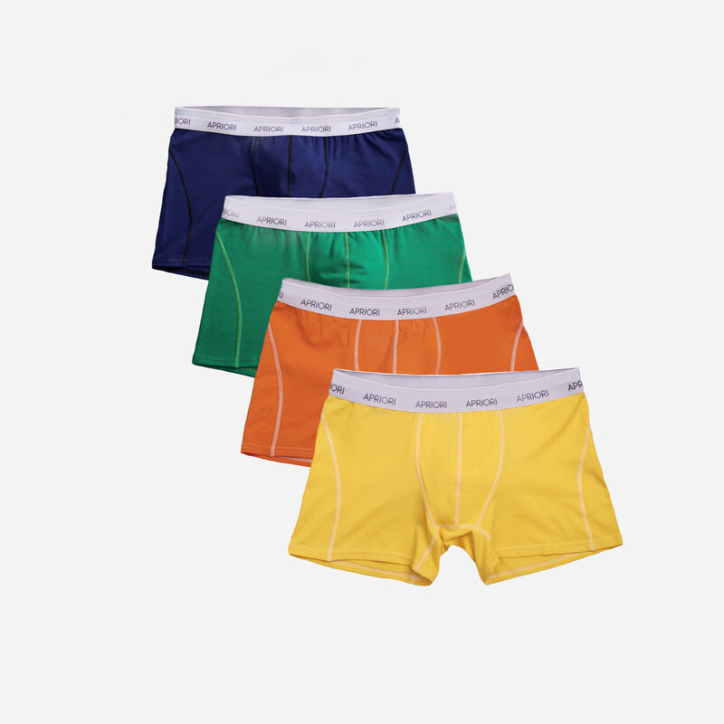 Набір трусів APRIORI різнокольорових із білою гумкою, 4 шт., фото 1