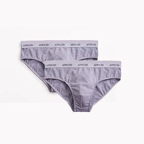 Набір брифів для чоловіків APRIORI сірого кольору, 2 шт.