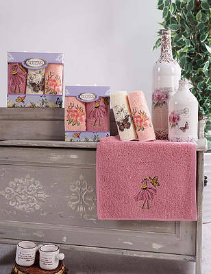 Набір турецьких кухонних рушників Gulcan Квіти (2 шт.)