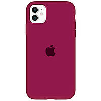 Защитный силиконовый чехол накладка для телефона iPhone 11 6.1" Марсала (633339)