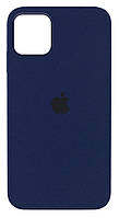 Защитный силиконовый чехол накладка для телефона iPhone 12 Pro Max 6.7" Темно-синий (074872)