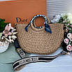 Солом'яна пляжна сумка Christian D ⁇ OR, фото 4