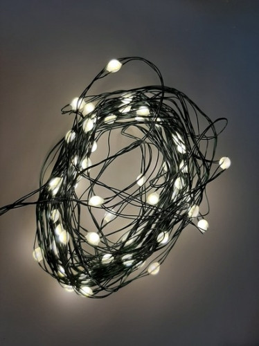 Гірлянда новорічна світлодіодна Luca Lighting Струна 13 м, 100 LED, зелений провід, теплий білий