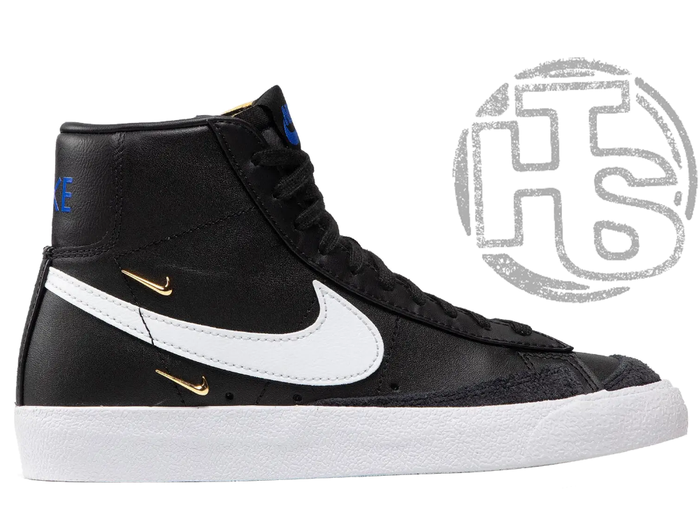 Женские кроссовки Nike Blazer Mid 77 Metallic Swoosh Black CZ4627-001 - фото 1 - id-p1529346971