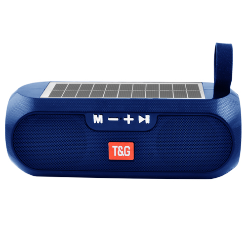 Портативная колонка TG182, Bluetooth, радио, Power Bank, speakerphone, солнечная панель, синий - фото 3 - id-p1529443051