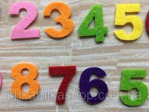 Висічка з фетру Цифри товщина 2мм / 3.8 см / 3.8 см / 1000шт, фото 1