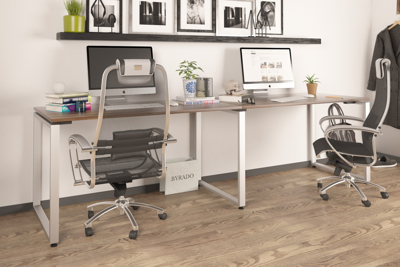 Подвійний письмовий стіл Loft design Q-135-2 Горіх Модена