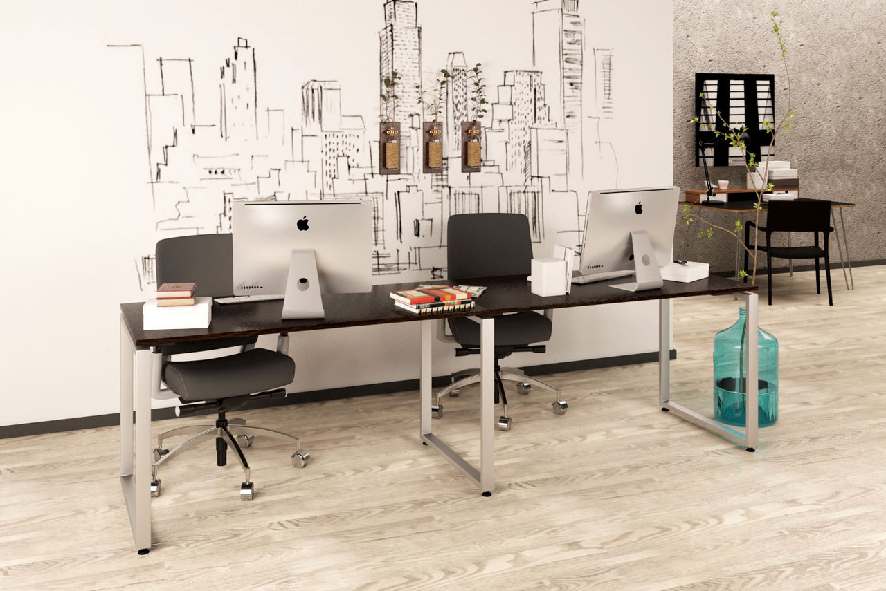 Подвійний письмовий стіл Loft design Q-135-2 Венге Луїзіана